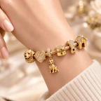 GDRV Gold Charm Bracelet Set VTH