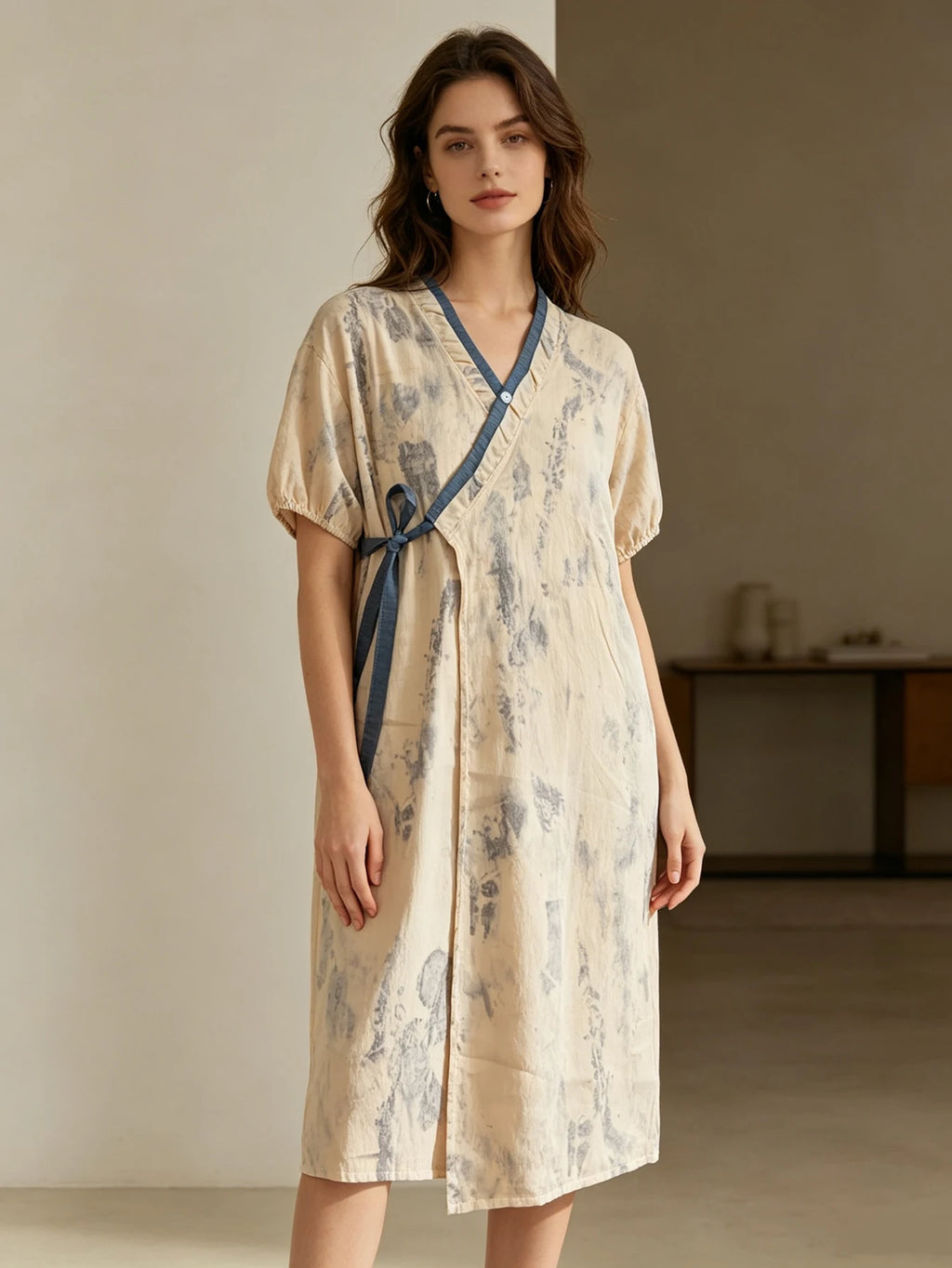 Women's Japanese Style Kimono Sleepwear Spring Summer New Loose Robe Casual Bathrobe Nightgown Home Clothes Outdoor Wearable